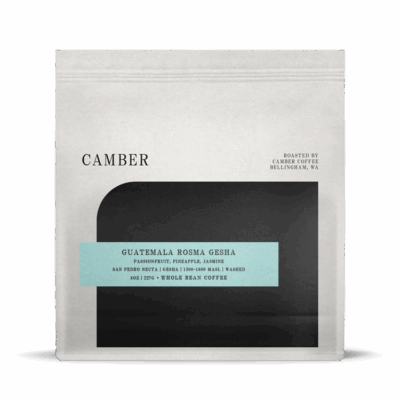 Bag of Camber Guatemala Rosma Gesha coffee