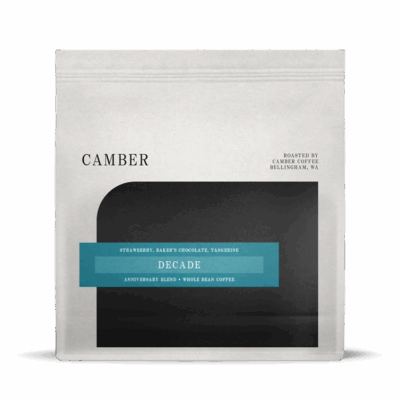 Bag of Camber Decade Blend coffee